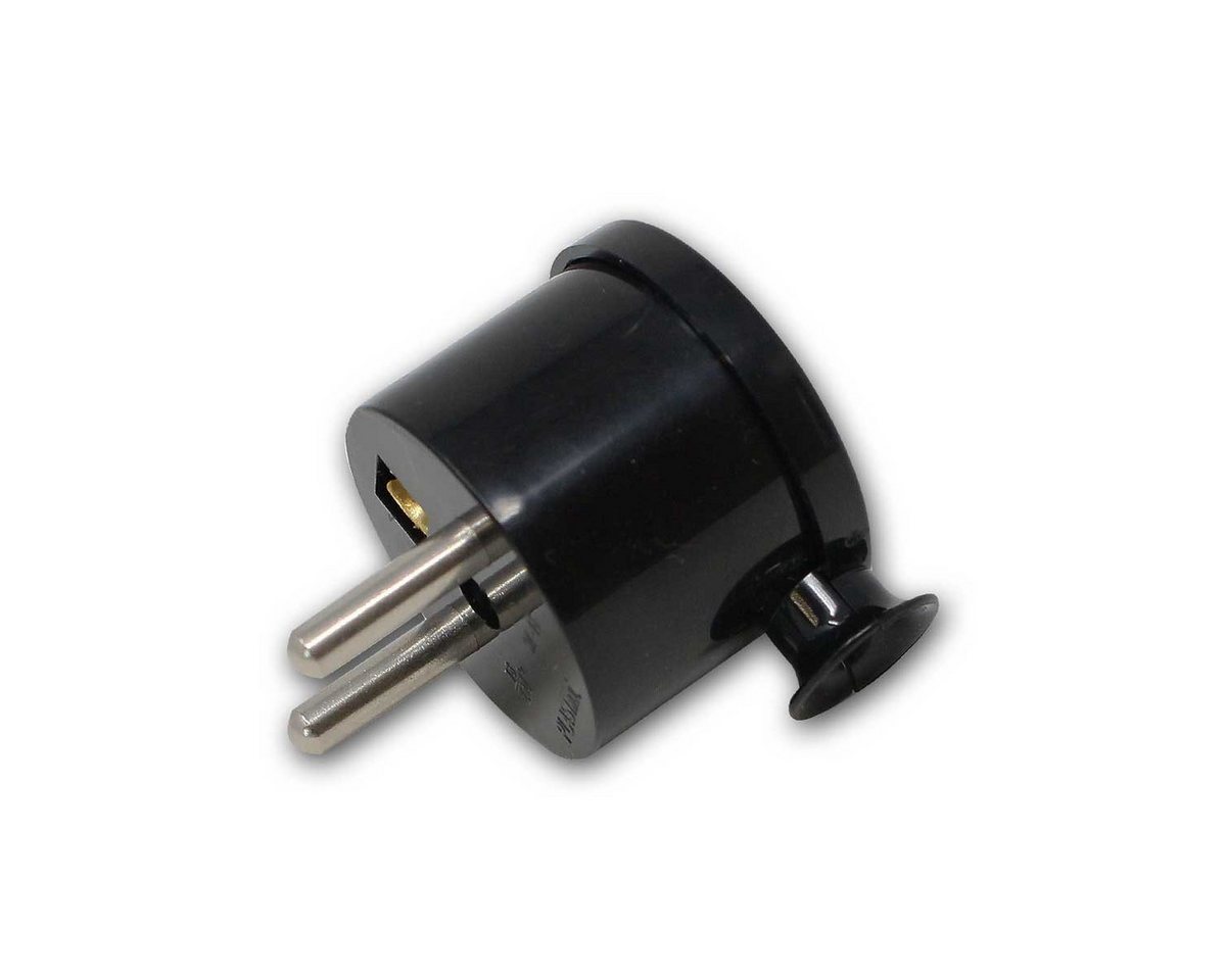 world-trading-net F-Stecker Schutzkontakt Winkel-Stecker WTN-III schwarz 2P+Z von world-trading-net
