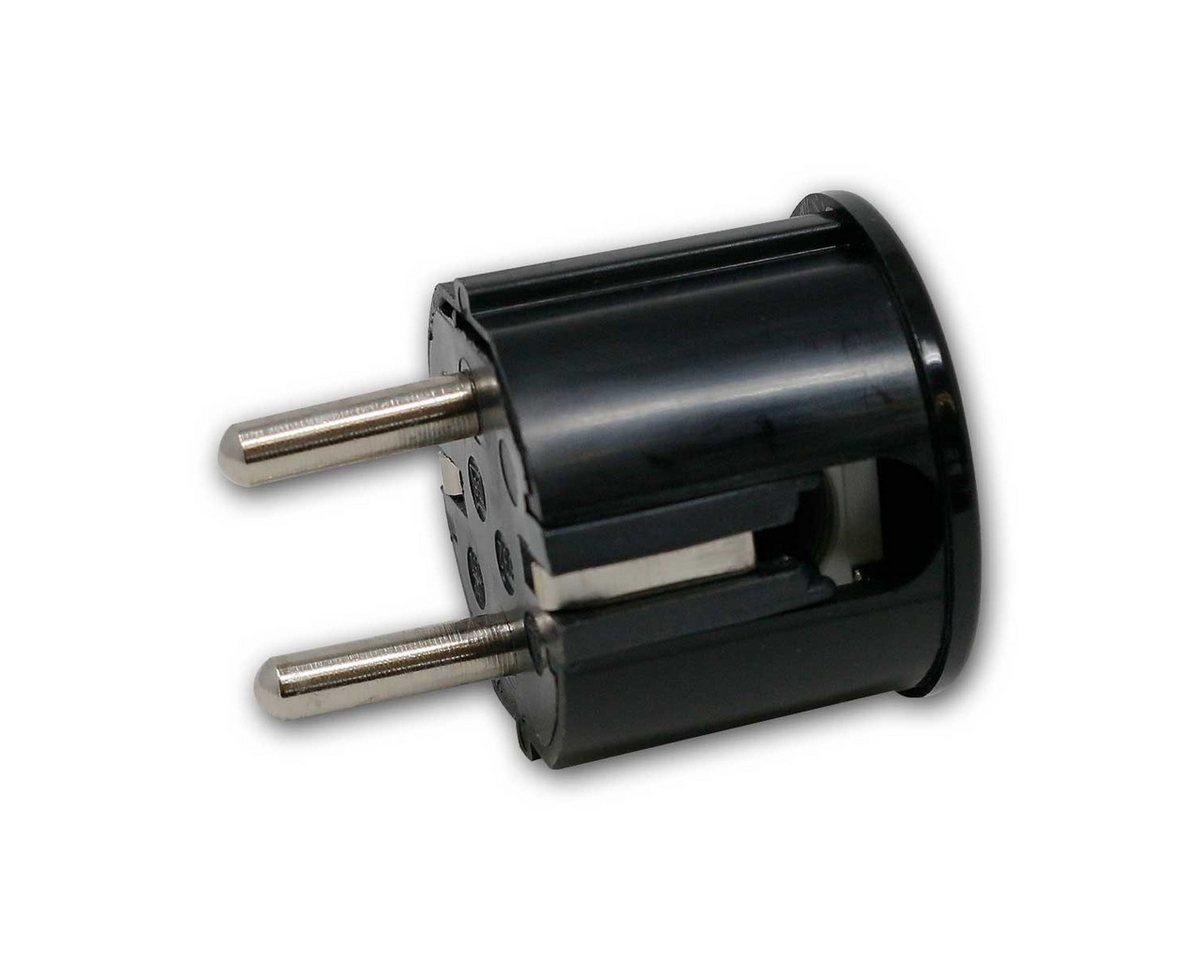 world-trading-net F-Stecker Winkel-Stecker schwarz mit Schutzkontakt, 250V/16A von world-trading-net