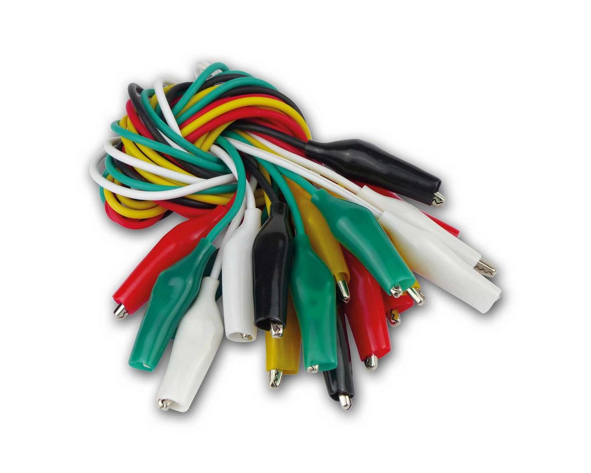 world-trading-net Klemmen Kroko Kabel Set 10-fach, 2x 5 Farben, Prüfklemmen von world-trading-net