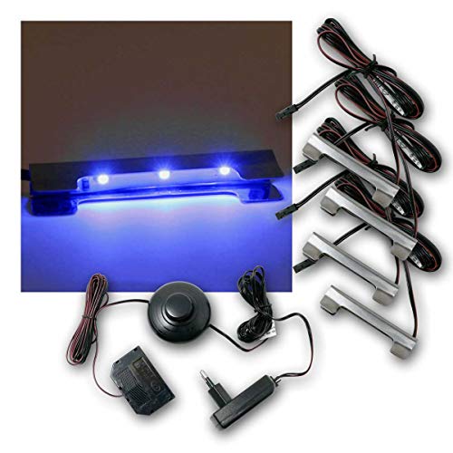world-trading-net - LED Glasbodenbeleuchtung Clip-3D im 2er Set, Leuchtfarbe blau, inklusive Netzteil world-trading-net - LED Glasbodenbeleuchtung Clip-3D im 2er Set, Leuchtfarbe blau, inklusive Netzteil von world-trading-net