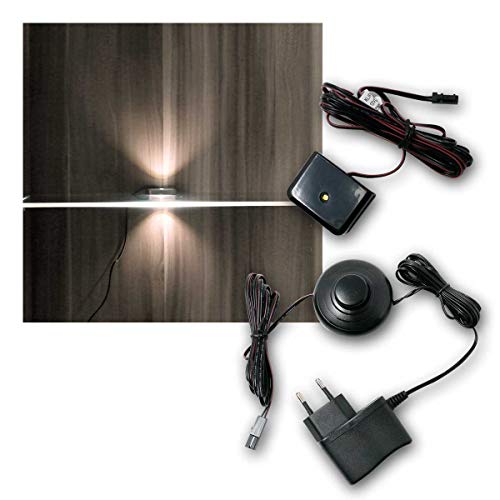 world-trading-net - LED Glasbodenbeleuchtung Clip-3D im 2er Set, schwarz, Leuchtfarbe kaltweiß, inklusive Netzteil world-trading-net - LED Glasbodenbeleuchtung Clip-3D im 2er Set, schwarz, Leuchtfarbe kaltweiß, inklusive Netzteil von world-trading-net