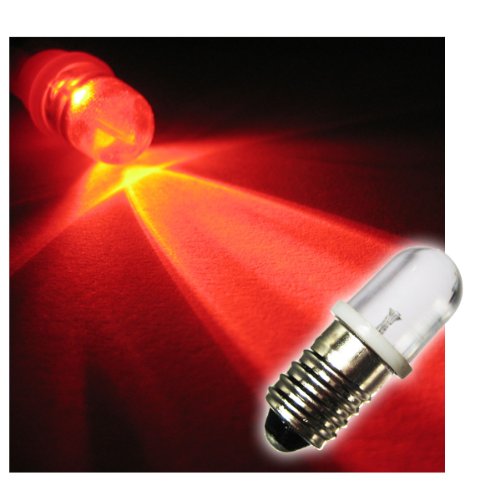 world-trading-net - LED-Schraubsockel Birne E10, rot, 12V DC von world-trading-net
