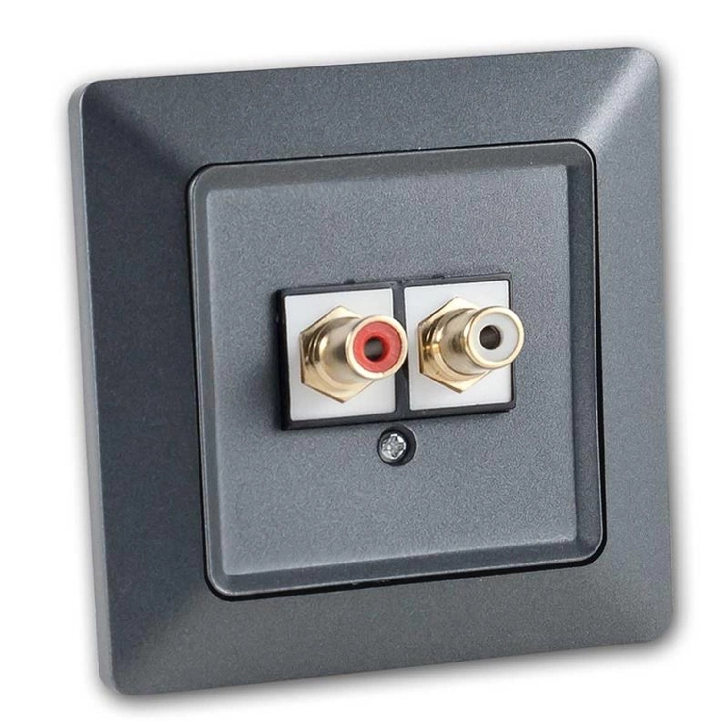 world-trading-net MILOS Cinch Dose Anthrazit Unterputz RCA Weißrot von world-trading-net