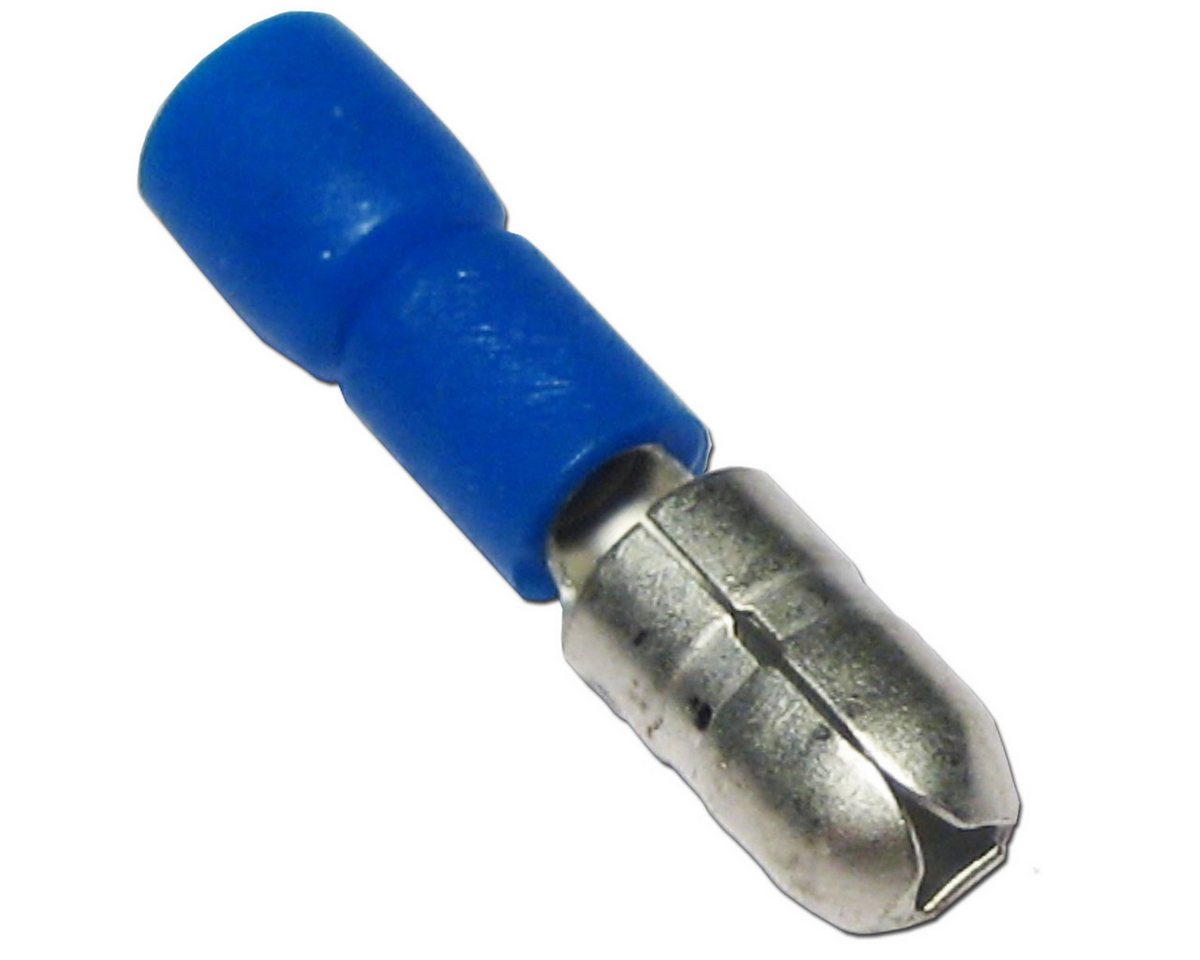 world-trading-net Rundstecker 100 x Rundstecker blau für Kabel 1,5-2,5mm² von world-trading-net
