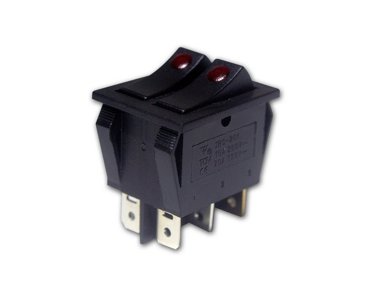 world-trading-net Schalter Doppel-Wippenschalter 1-polig, rot beleuchtet 230V world-trading-net Schalter Doppel-Wippenschalter 1-polig, rot beleuchtet 230V von world-trading-net