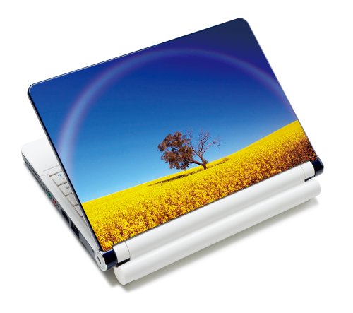 wortek Universal Notebook Skin für Laptops, Ultrabooks & Netbooks bis ca. 10,2 Zoll - Baum Feld Bild von wortek