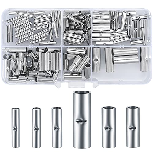 woshilaoDS 120 Stk Unisolierte Stoßverbinder, Butt Connectors, 16-22AWG Elektrischer Drahtverbinder, Kabel Crimp Verbindung Nicht Isoliert, Zylindrischen Aderendhülsen für DIY elektrische Spleißen woshilaoDS 120 Stk Unisolierte Stoßverbinder, Butt Connectors, 16-22AWG Elektrischer Drahtverbinder, Kabel Crimp Verbindung Nicht Isoliert, Zylindrischen Aderendhülsen für DIY elektrische Spleißen von woshilaoDS