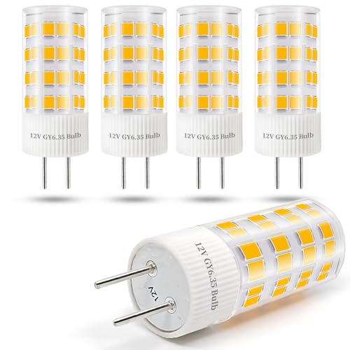 wossluck GY6.35 LED-Lampen 3W, Ersatz für 35W Halogenlampen, 12V, 3000K Warmweiß, 320lm, Nicht Dimmbar, 5er Pack von wossluck