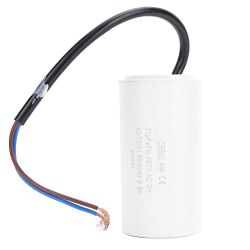 Kondensator Kondensatoren Anlaufkondensator Drehstrommotor Capacitor, CBB60 Motorstartkondensator 450V 50uF Mikrofarad Kondensatorkabel von wosume