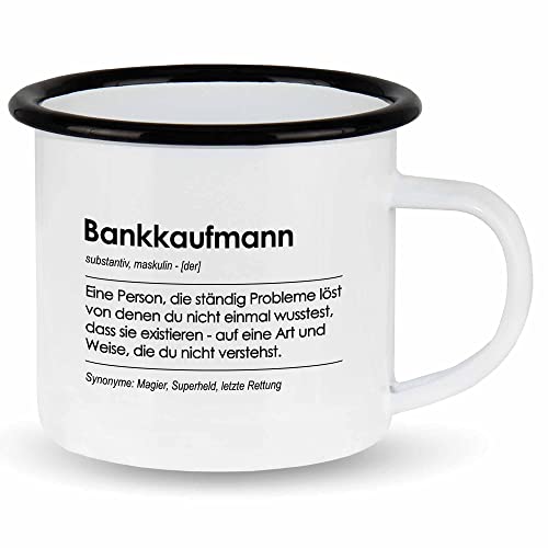 wowshirt Emallie Tasse Geschenk für Bankkaufmann Definition Geburtstag Weihnachten, Farbe:White - Black von wowshirt