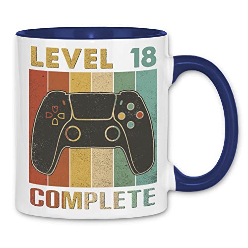 wowshirt Tasse Geburtstagsgeschenk Für Gamer Zocker 18. Geburtstag Gaming, Farbe:White - Navy von wowshirt