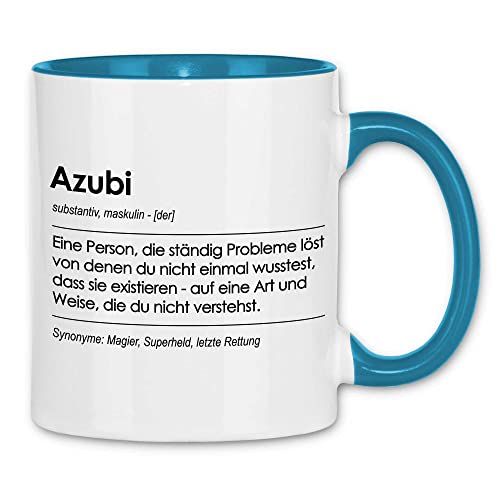 wowshirt Tasse Geschenk für Azubi Definition Geburtstag Weihnachten, Farbe:White - Light Blue von wowshirt