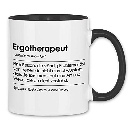 wowshirt Tasse Geschenk für Ergotherapeut Definition Geburtstag Weihnachten, Farbe:White - Black von wowshirt