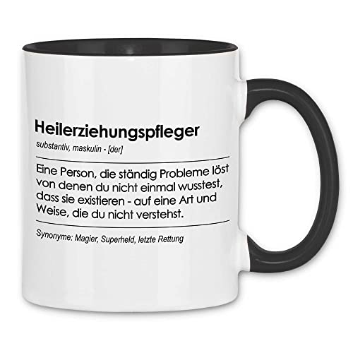 wowshirt Tasse Geschenk für Heilerziehungspfleger Definition Geburtstag Weihnachten, Farbe:White - Black von wowshirt