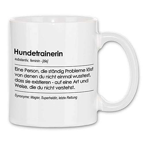 wowshirt Tasse Geschenk für Hundetrainerin Definition Geburtstag Weihnachten, Farbe:White - White von wowshirt