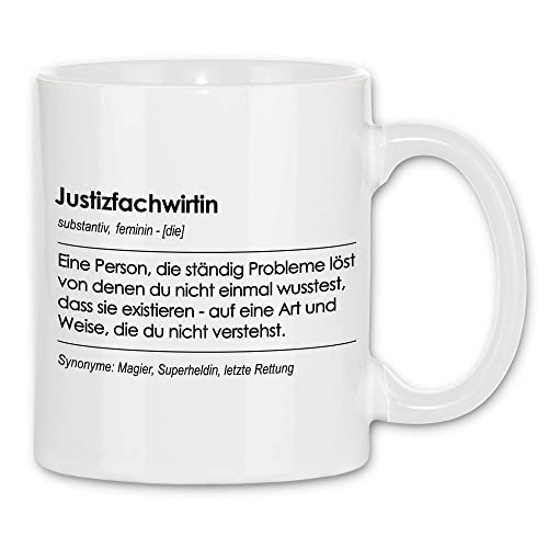 wowshirt Tasse Geschenk für Justizfachwirtin Definition Geburtstag Weihnachten, Farbe:White - White wowshirt Tasse Geschenk für Justizfachwirtin Definition Geburtstag Weihnachten, Farbe:White - White von wowshirt