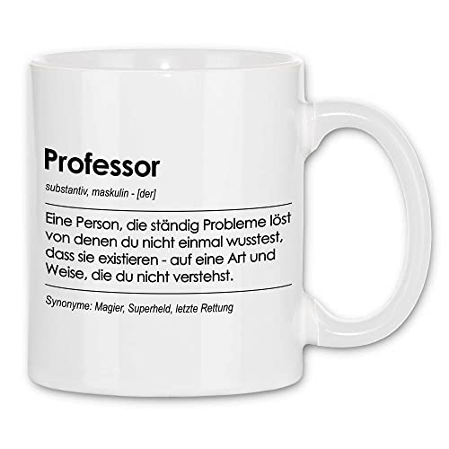 wowshirt Tasse Geschenk für Professor Definition Geburtstag Weihnachten, Farbe:White - White von wowshirt