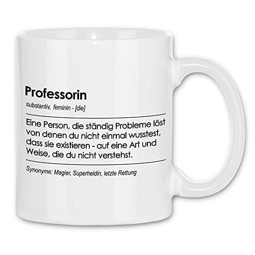 wowshirt Tasse Geschenk für Professorin Definition Geburtstag Weihnachten, Farbe:White - White von wowshirt