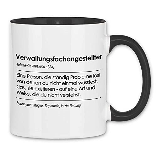 wowshirt Tasse Geschenk für Verwaltungsfachangestellter Definition Geburtstag Weihnachten, Farbe:White - Black von wowshirt