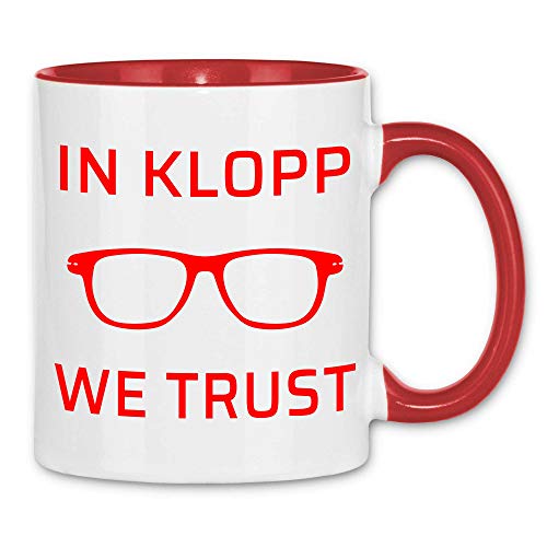 wowshirt Tasse In Klopp We Trust Jurgen Klopp Liverpool LFC, Farbe:White - Red von wowshirt