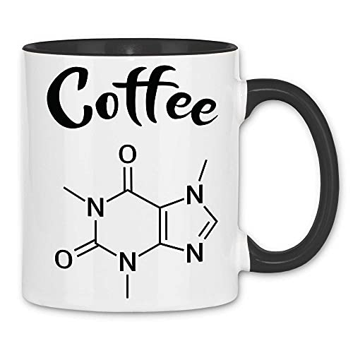 wowshirt Tasse Kaffee Formeln Coffein Koffein, Farbe:White - Black von wowshirt