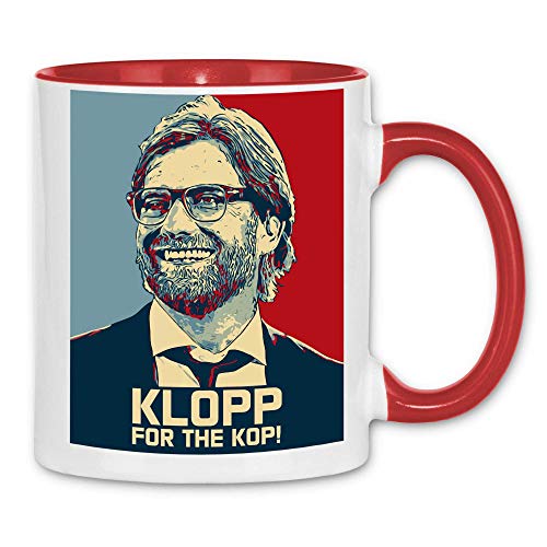 wowshirt Tasse Klopp For The Kop Jurgen Klopp, Farbe:White - Red von wowshirt