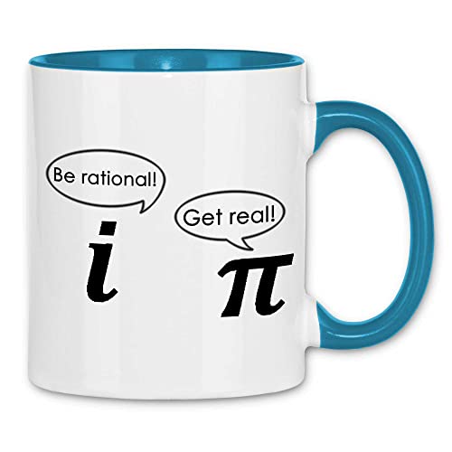 wowshirt Tasse Mathe Pi 314 Imaginäre Komplexe Zahl Mathe-Lehrer Geek Uni Student Nerd Gag, Farbe:White - Light Blue von wowshirt
