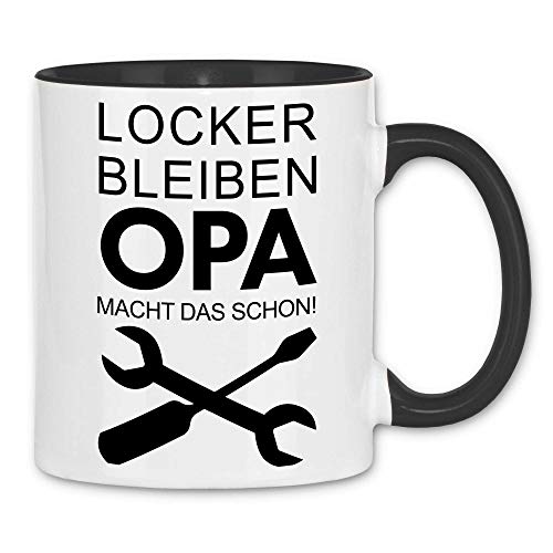 wowshirt Tasse Opa Collection 32 Designs Großvater Geburtstag Geschenk Opi, Farbe:28 White Black von wowshirt