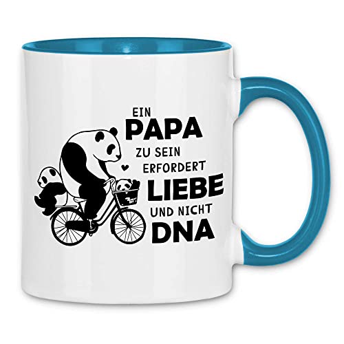 wowshirt Tasse Papa Zu Sein Erfordert Liebe Und Nicht DNA Geschenk für Stiefvater, Farbe:White - Light Blue von wowshirt