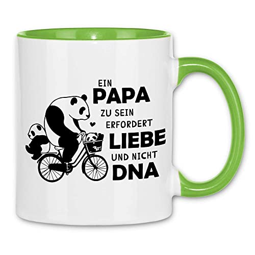 wowshirt Tasse Papa Zu Sein Erfordert Liebe Und Nicht DNA Geschenk für Stiefvater, Farbe:White - Light Green von wowshirt