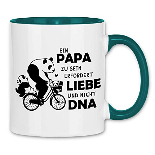 wowshirt Tasse Papa Zu Sein Erfordert Liebe Und Nicht DNA Geschenk für Stiefvater, Farbe:White - Petrol von wowshirt