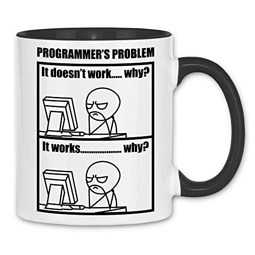 wowshirt Tasse Programmers Problem Programmierer Informatiker Software Entwickler Coder Humor, Farbe:White - Black von wowshirt