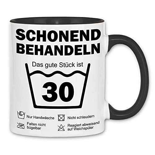 wowshirt Tasse Schonend Behandeln Das Gute Stück Ist 30 Geschenk zum 30. Geburtstag 30 Jahre, Farbe:White - Black von wowshirt