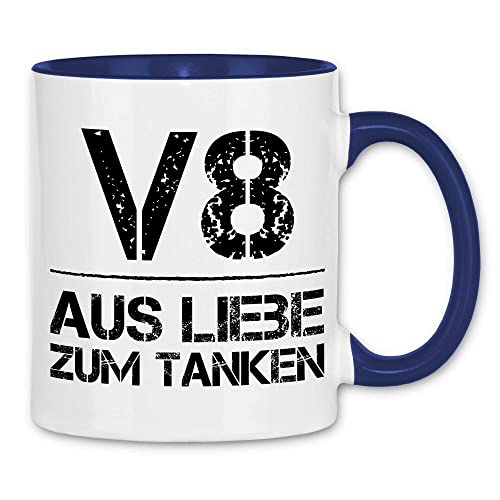 wowshirt Tasse V8 Motor Tuning 8 Zylinder KFZ-Mechaniker Raser Werkstatt Tuning, Farbe:White - Navy wowshirt Tasse V8 Motor Tuning 8 Zylinder KFZ-Mechaniker Raser Werkstatt Tuning, Farbe:White - Navy von wowshirt