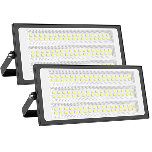 wowspeed 100W LED Strahler Außen 2 PACK, Superhell 10000LM Scheiwerfer, 6500K Kaltweiß LED Strahler, IP66 Wasserdicht LED Flutlicht, Strahler Außen für Garage, Sportplatz, Lager, Haus, Hof von wowspeed