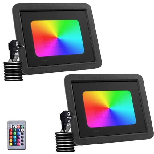 wowspeed 10W RGB LED Strahler Außen Mit Fernbedienung 2 PACK, 4 Modi 16 Farben Memory-Funktion RGB Strahler, IP66 Wasserdicht LED Flutlicht, RGBW-Farbwechsel LED Scheinwerfer wowspeed 10W RGB LED Strahler Außen Mit Fernbedienung 2 PACK, 4 Modi 16 Farben Memory-Funktion RGB Strahler, IP66 Wasserdicht LED Flutlicht, RGBW-Farbwechsel LED Scheinwerfer von wowspeed