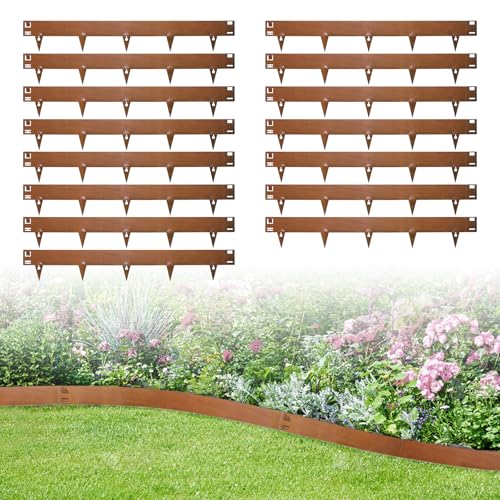 wowspeed 15 Stück Rasenkante Cortenstahl, 3.5ft Rasenkanten, 20cm hoch Beeteinfassung, Beetumrandung Cortenstahl, Mähkante Beetbegrenzung Flexible für Garten, Wetterbeständig wowspeed 15 Stück Rasenkante Cortenstahl, 3.5ft Rasenkanten, 20cm hoch Beeteinfassung, Beetumrandung Cortenstahl, Mähkante Beetbegrenzung Flexible für Garten, Wetterbeständig von wowspeed