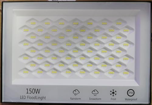 wowspeed 150W Led Strahler, 15000LM Superhell LED Strahler Außen, 6500K Kaltweiß Scheinwerfer IP66 Wasserfest LED Fluter für Hinterhof, Auffahrt, Garage, Flur, Garten von wowspeed