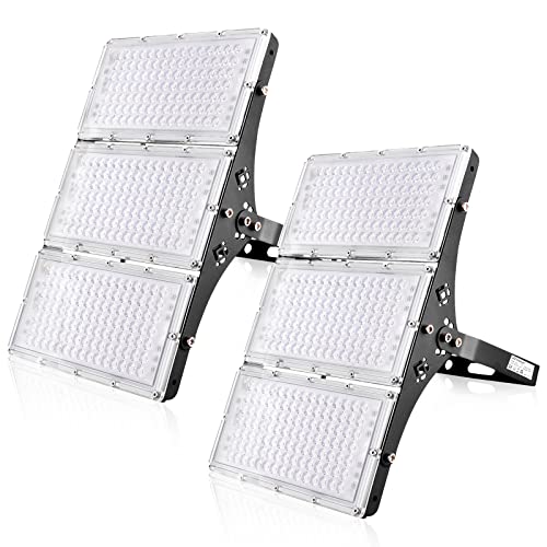 wowspeed 2 Pack LED Strahler Außen,300W 30000LM Superhell Außenstrahler,3000K Warmweiß LED Fluter Flutlichtstrahler,IP66 Wasserdicht LED Scheinwerfer,Aussenstrahler für Garten, Hotel Sportplatz von wowspeed