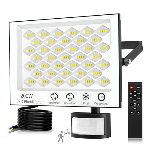wowspeed 200W LED Strahler mit Bewegungsmelder Außen, 6500K LED Strahler Außen mit Fernbedienung, Timing-Funktion, Einstellbare Helligkeit LED Fluter, IP66 Wasserdicht Scheinwerfer für Garage Hof wowspeed 200W LED Strahler mit Bewegungsmelder Außen, 6500K LED Strahler Außen mit Fernbedienung, Timing-Funktion, Einstellbare Helligkeit LED Fluter, IP66 Wasserdicht Scheinwerfer für Garage Hof von wowspeed