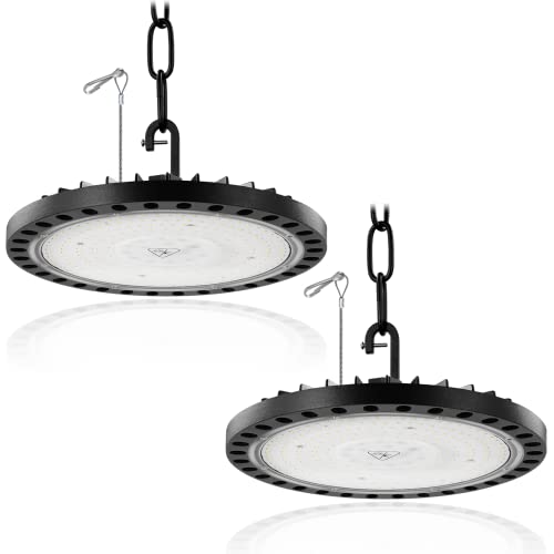 wowspeed 2Pack LED UFO Industrielampe 200W,Superhell 20000LM LED Hallenstrahler,6000K Kaltweiß LED Werkstattbeleuchtung,IP65 Wasserdicht Hallenbeleuchtung LED High Bay Licht für Garage Fabrik von wowspeed