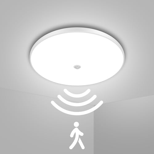 wowspeed LED Deckenleuchte mit Radar Bewegungssensor 24W 6500K, Flache Lampe mit Bewegungssensor Innen, 26cm 1800LM Runde Deckenleuchte Bewegungssensor IP44 Wandleuchte für Balkon Keller Flur Garage wowspeed LED Deckenleuchte mit Radar Bewegungssensor 24W 6500K, Flache Lampe mit Bewegungssensor Innen, 26cm 1800LM Runde Deckenleuchte Bewegungssensor IP44 Wandleuchte für Balkon Keller Flur Garage von wowspeed