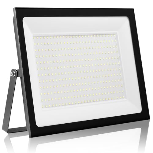 wowspeed 300W 30000LM Superhell LED-Strahler Außen, 6500K Kaltweiß, IP66 Wasserfest, 180° Verstellbarer Ständer für Hinterhof, Flur von wowspeed