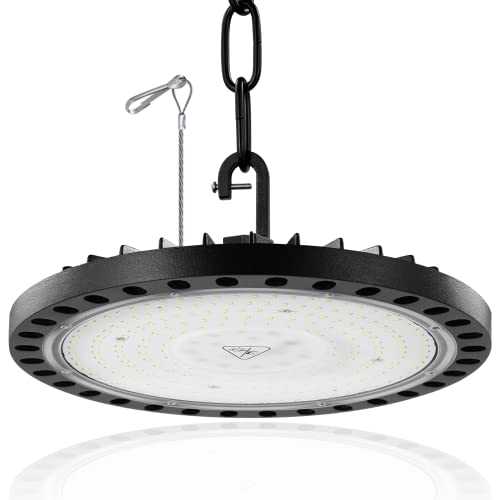 wowspeed LED UFO Industrielampe 200W,Superhell 20000LM LED Hallenstrahler,6000K Kaltweiß LED Werkstattbeleuchtung,IP65 Wasserdicht Hallenbeleuchtung LED High Bay Licht für Garage Fabrik von wowspeed