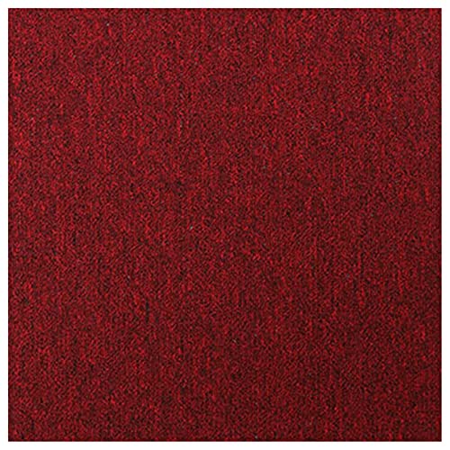 20 x Teppichfliesen 5 SQM Heavy Duty Commercial Retail Office Shop Premium Bodenbelag, je 50 x 50cm (Red) von wowsubli