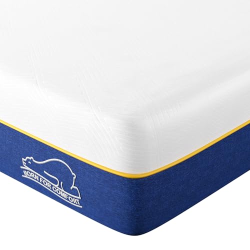 wowttrelax Doppelmatratzen, 15,2 cm Memory-Schaum-Matratze mit weichem Stoff, mittelfest, 2-lagig zur Druckentlastung, abnehmbarer Bezug, Doppelbett-Matratze, 135 x 190 x 15 cm von wowttrelax
