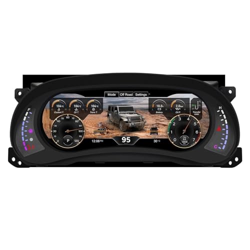 12,3-Zoll-Digital-Armaturenbrett, Ersatz-Instrumententafel für Kraftfahrzeuge, Ersatz für Tachometer-Instrumentencluster für Jeep Wrangler Jk 2011-2017, Digitales Cluster-Instrument Tachometer 12,3-Zoll-Digital-Armaturenbrett, Ersatz-Instrumententafel für Kraftfahrzeuge, Ersatz für Tachometer-Instrumentencluster für Jeep Wrangler Jk 2011-2017, Digitales Cluster-Instrument Tachometer von wowuseful