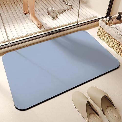 woxefo Saugfähige Rutschfester Badvorleger, rutschfest Waschbar Badematte,Badezimmerteppich,PU-Material, ist schmutz- und staubabweisend,für Dusche,Badewanne und Toilette(J,40cm*60cm(5mm)) von woxefo