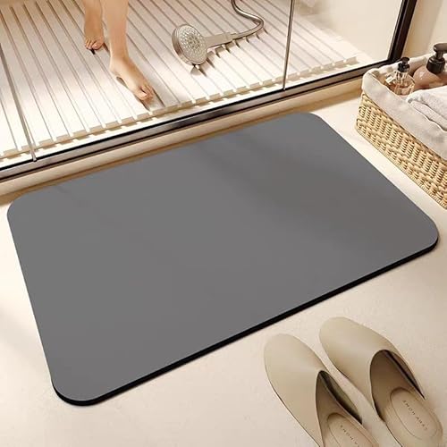 woxefo Saugfähige Rutschfester Badvorleger, rutschfest Waschbar Badematte,Badezimmerteppich,PU-Material, ist schmutz- und staubabweisend,für Dusche,Badewanne und Toilette(L,70cm*120cm(4mm)) von woxefo