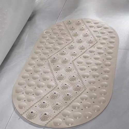 woxefo Utschfest Waschbar Badematte ，Badvorleger mit Wasserabsorbierenden，Badezimmerteppich，TPE-Polymermaterial，doppelseitig rutschfest，für Dusche,Badewanne und Toilette Badezimmerteppich(E) von woxefo